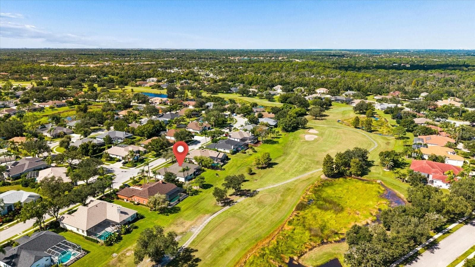 aerial view of home - 9921 LAUREL VALLEY AVENUE CIR, BRADENTON