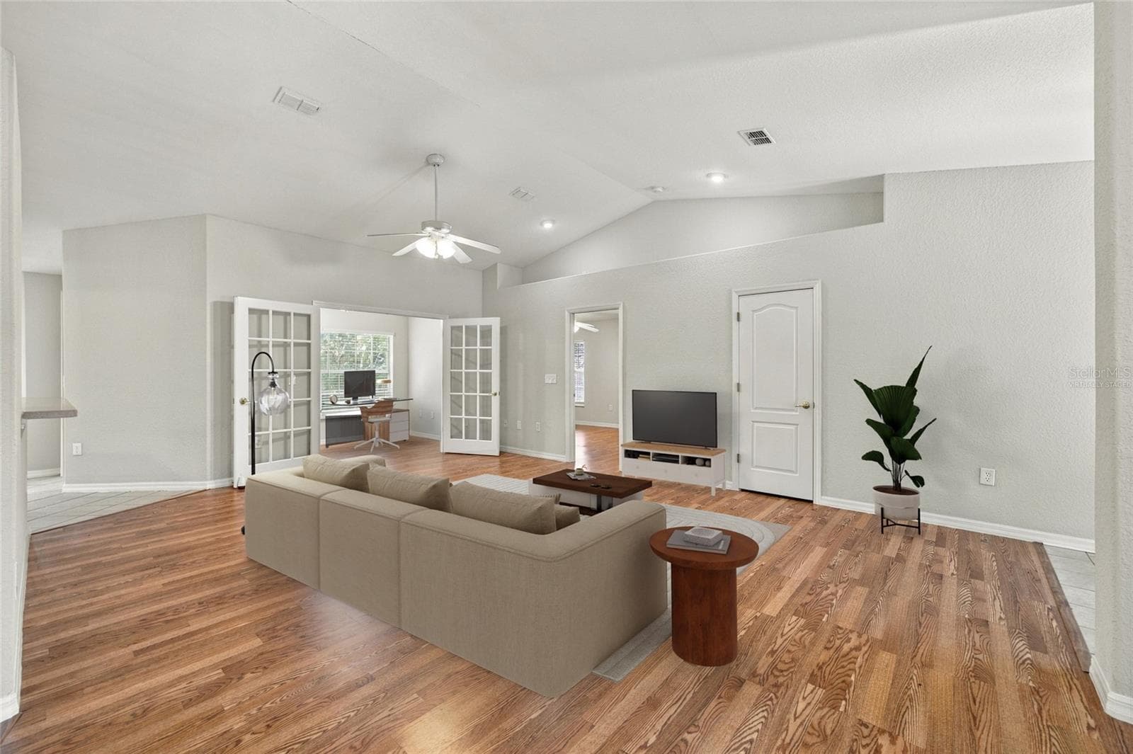 Virtually Staged - living area plus flex/office space in back - 12707 BOX DR, HUDSON