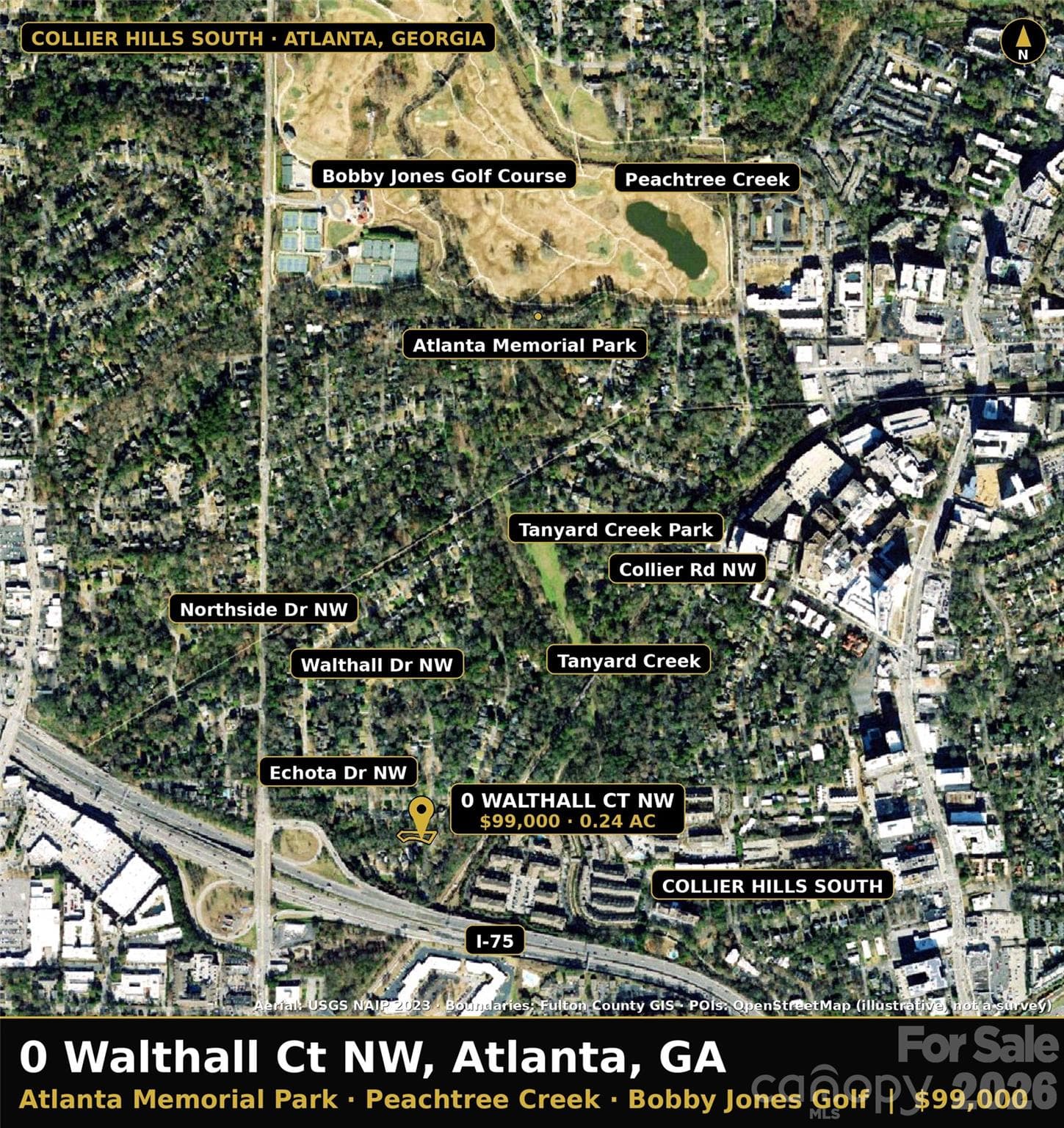 Lot at 0 Walthall Court NW, Atlanta, photo 2 of 11