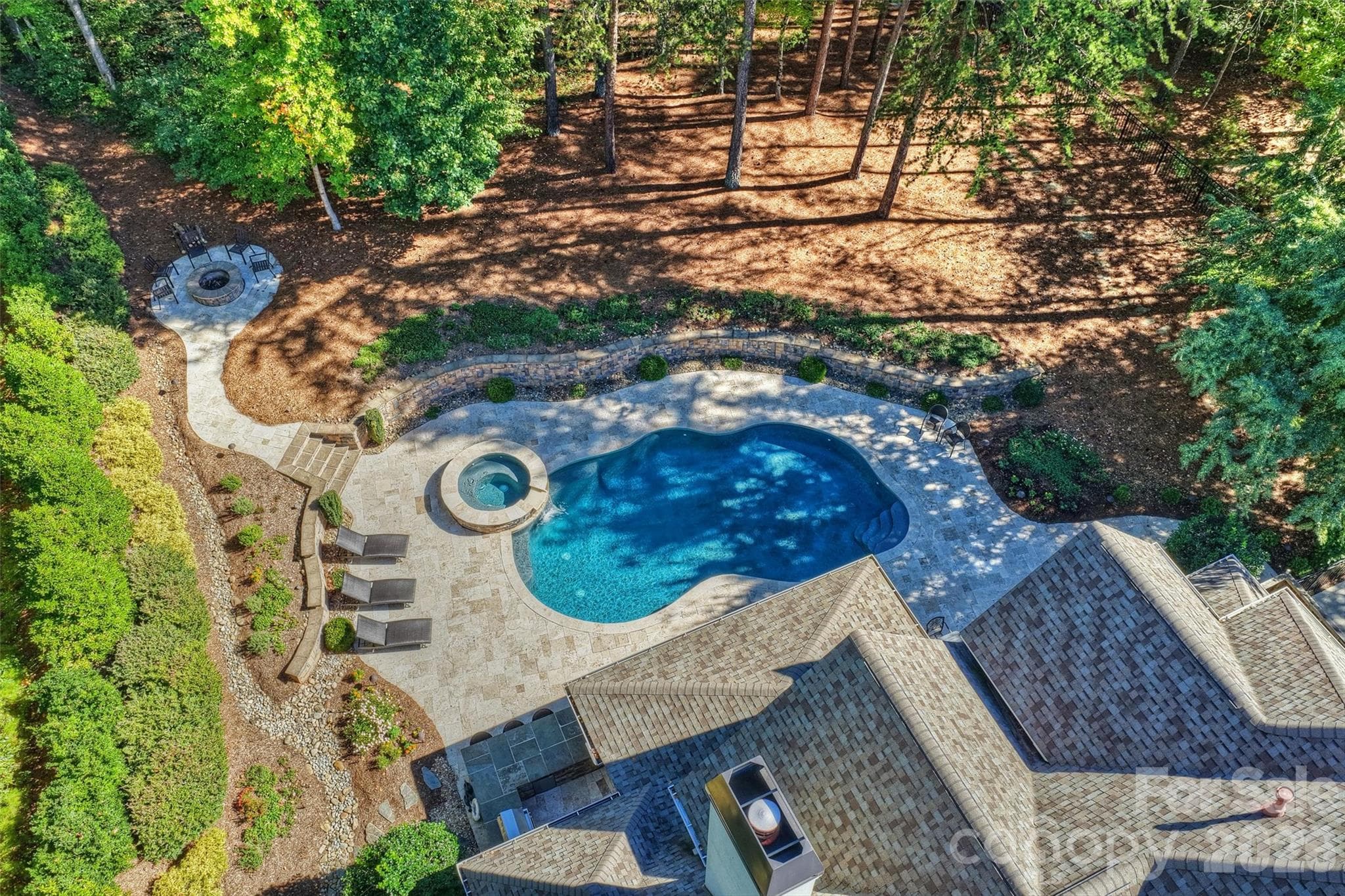 Aerial Back Yard View - 134 Wellfleet Lane, Mooresville