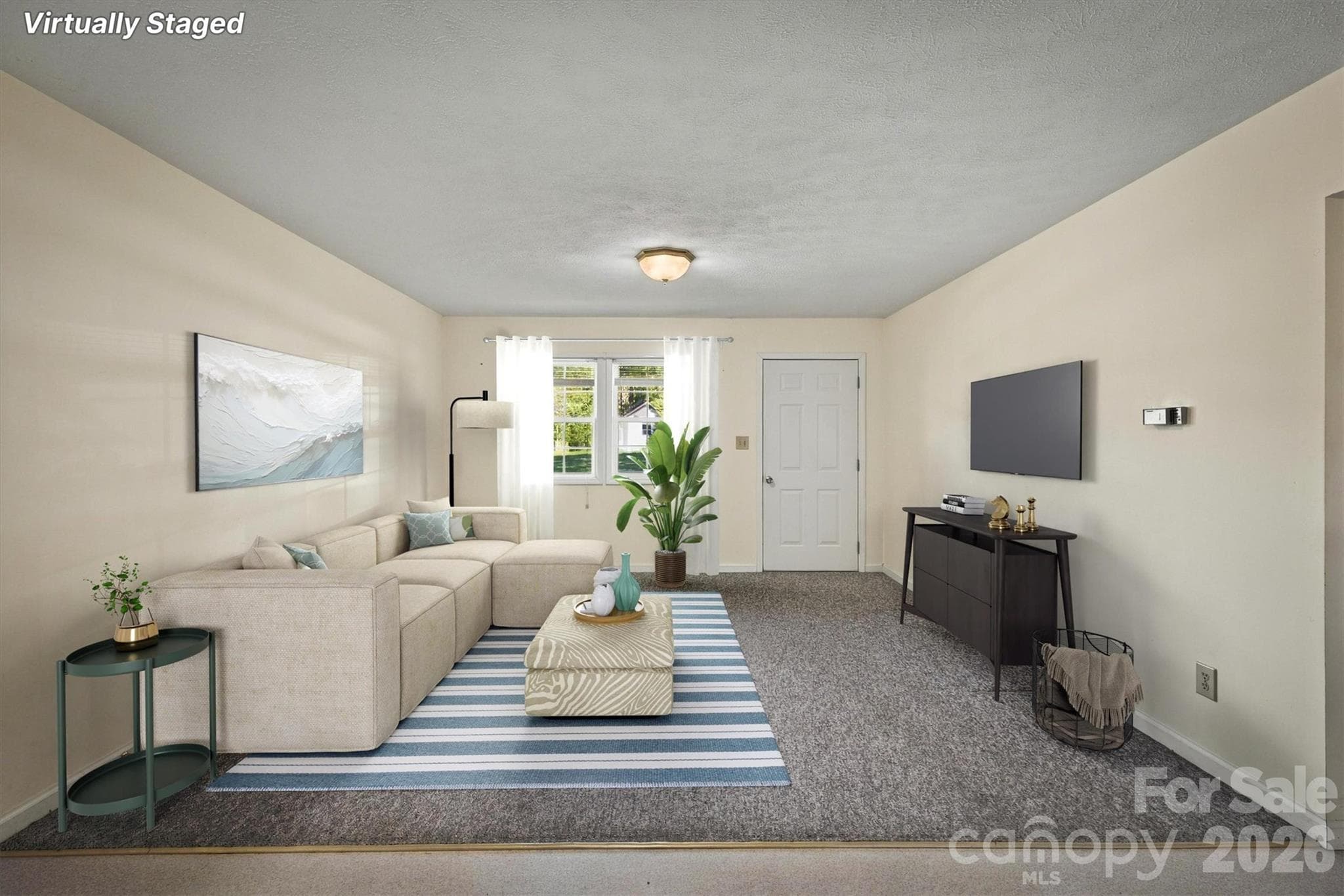 living Room - Virtually Staged - 2476 Watts Street, Morganton