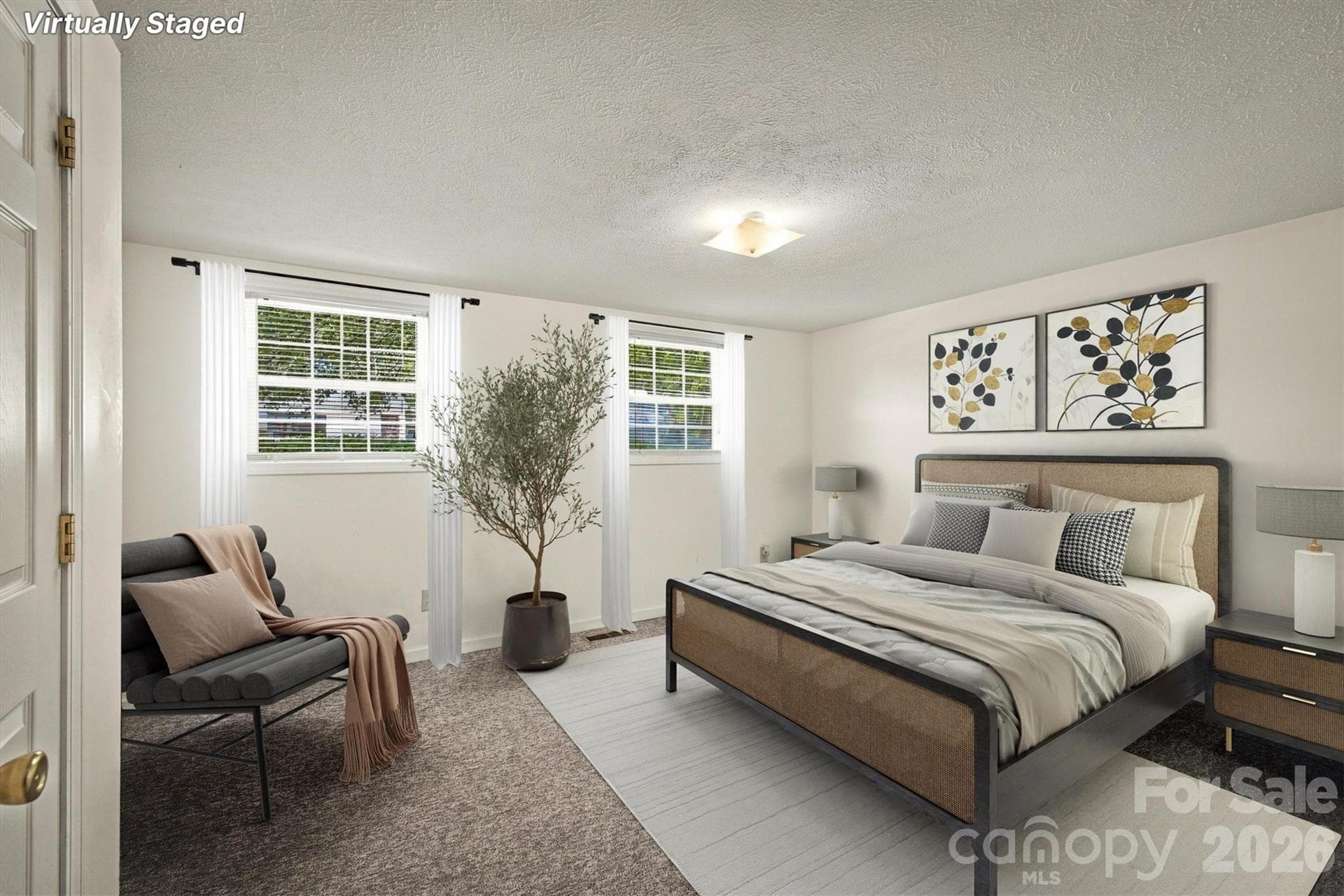 Primary Bedroom - Virtually Staged - 2476 Watts Street, Morganton
