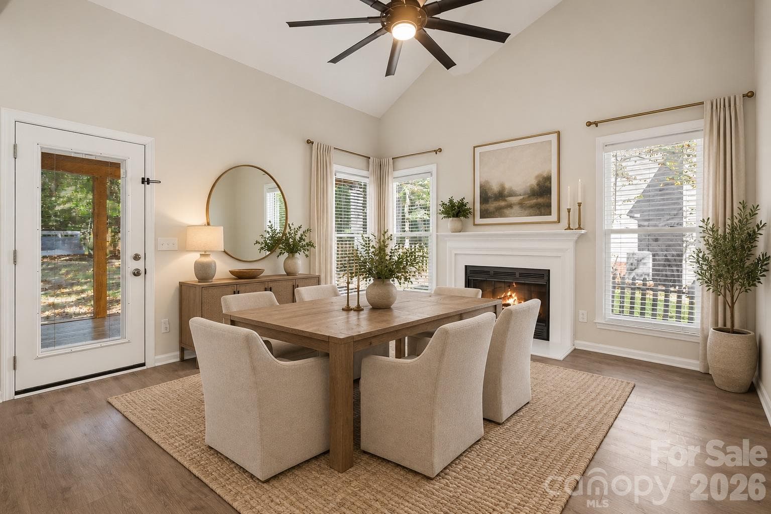 dinning- virtually staged - 9732 Whitewood Trail, Charlotte