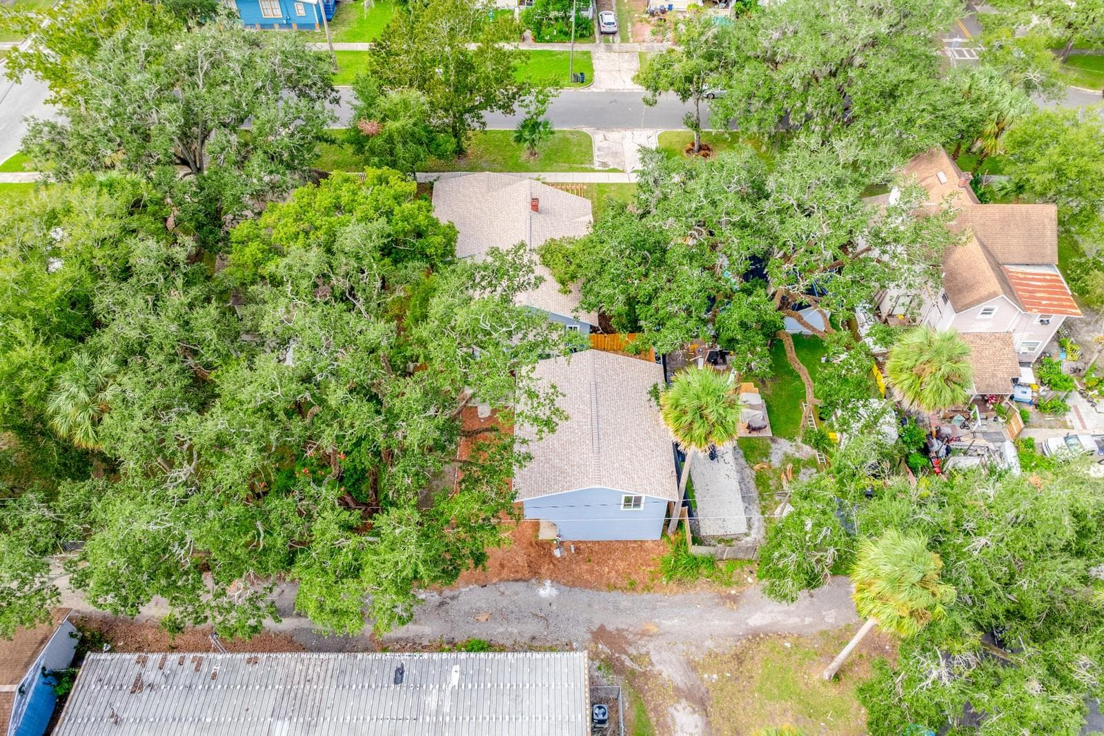 Aerial view of the back of the home - 211 S MAPLE AVE, SANFORD