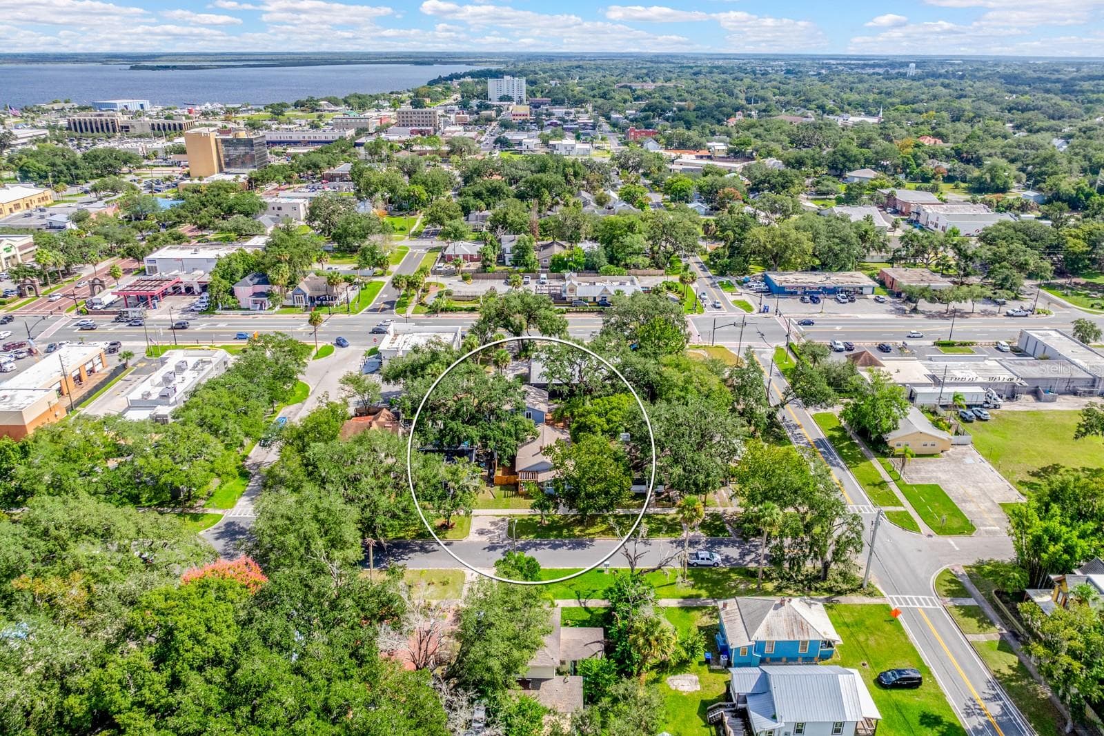 Aerial view of the home and community - 211 S MAPLE AVE, SANFORD