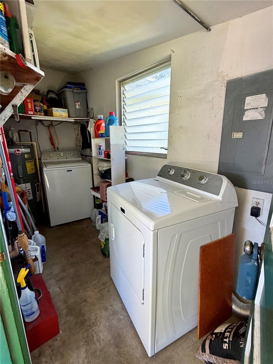 Laundry closet off the carport, washer and dryer are new in 2025, technically they do not convey, however, depending on the offer they may be negotiated - 6481 82ND AVE N, PINELLAS PARK