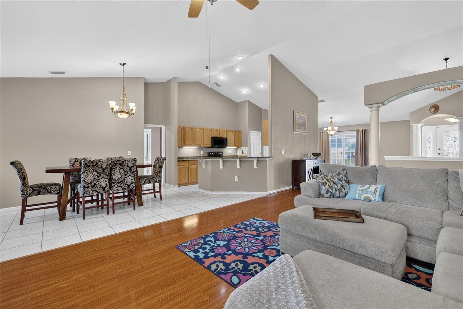Living Room to dining room - 4460 MARSH HARBOR DR, TAVARES