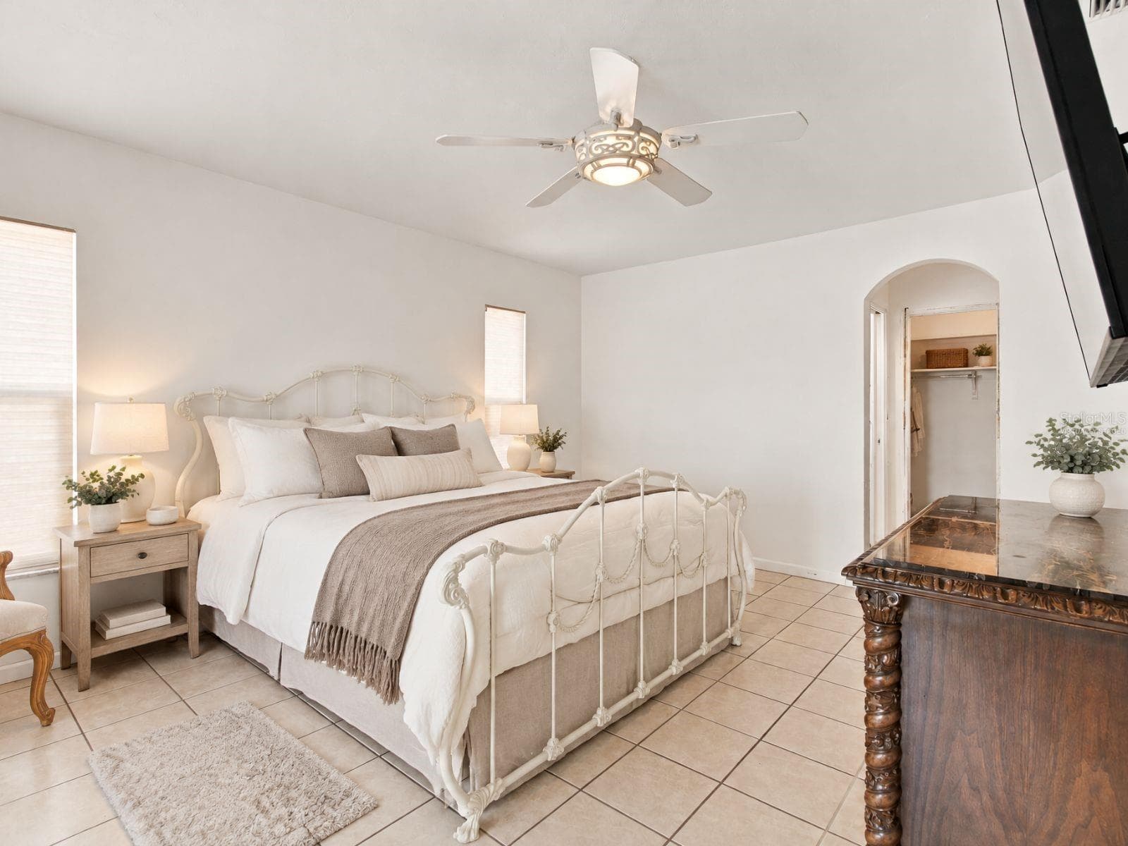 virtually staged primary bedroom - 5451 WINDWARD WAY, NEW PORT RICHEY