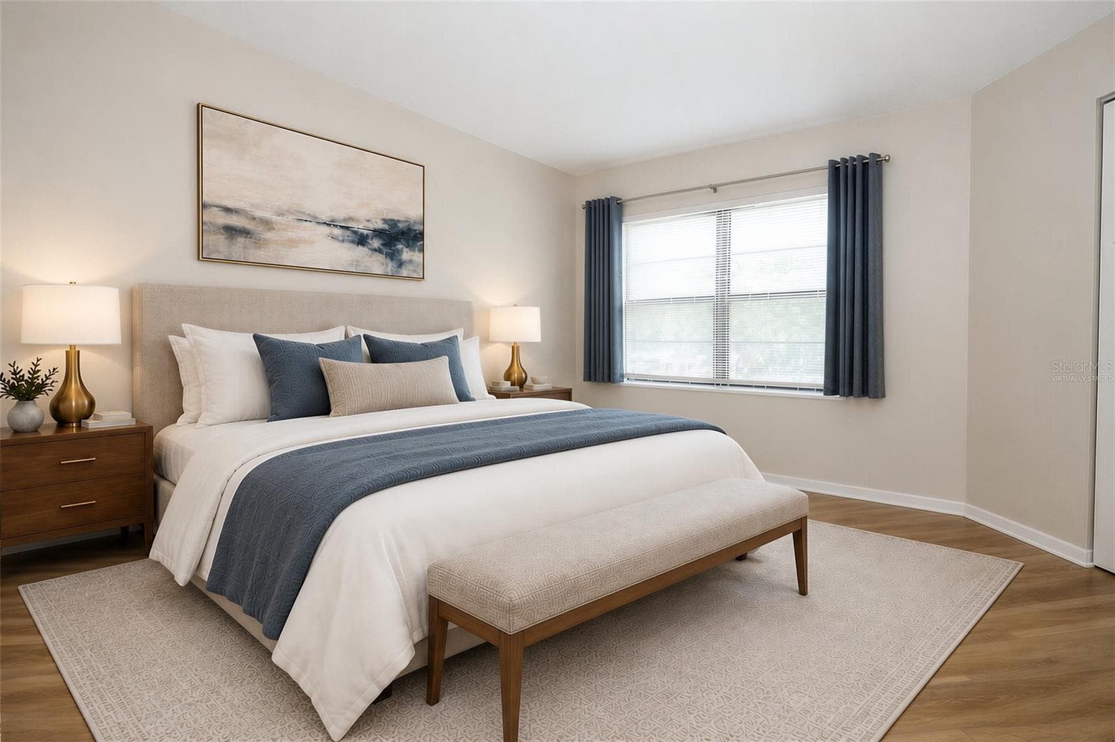 Primary Bedroom Virtually Staged - 3823 ATRIUM DR #U-7, ORLANDO
