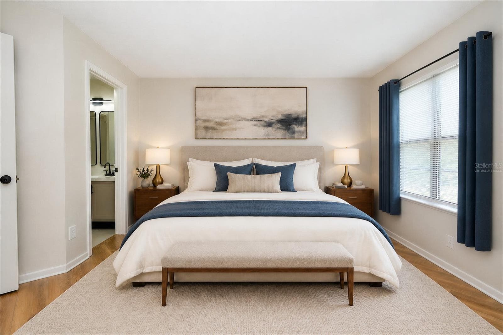 Primary Bedroom Virtually Staged - 3823 ATRIUM DR #U-7, ORLANDO