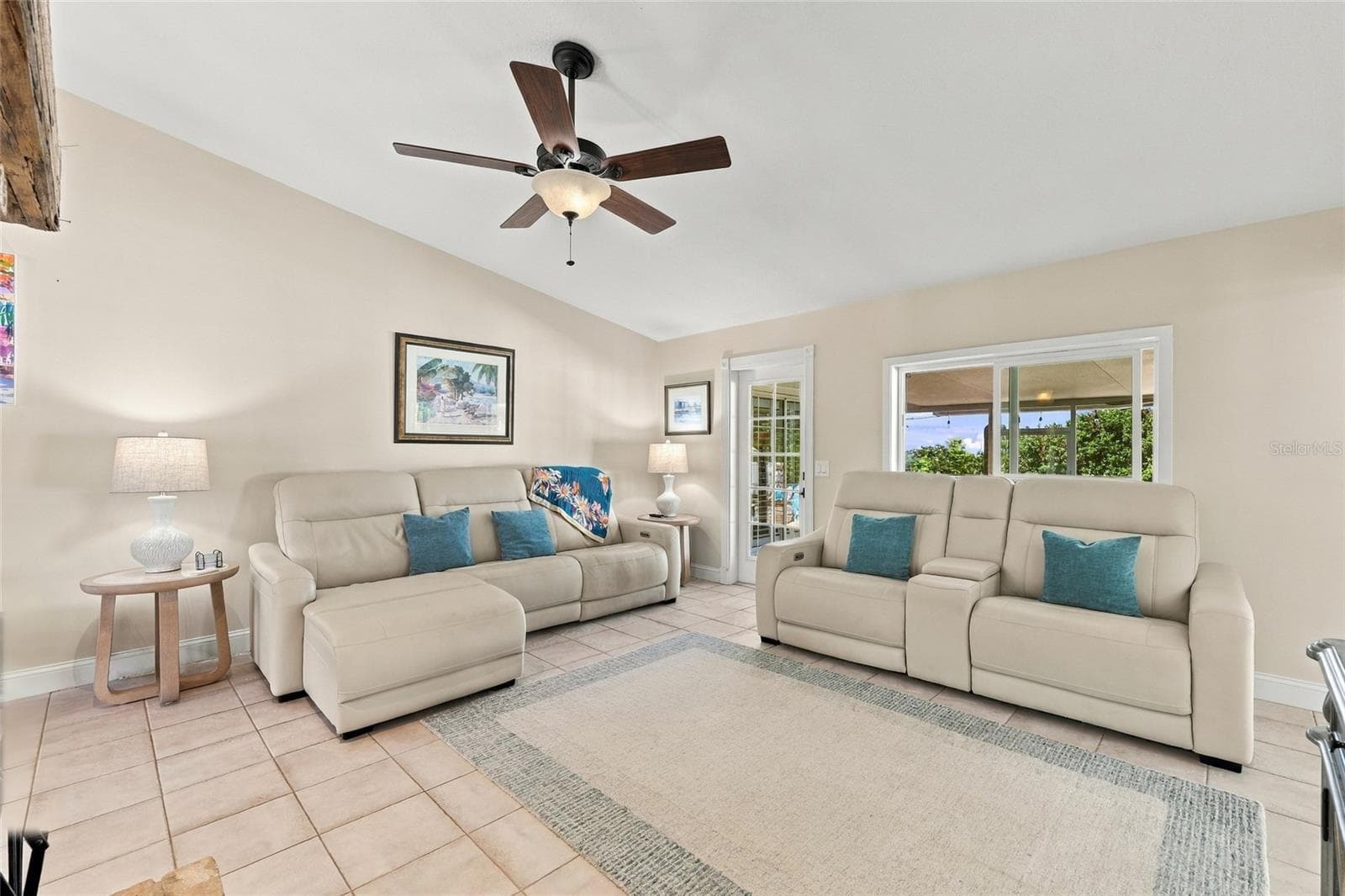 Family room with door to lanai - 13205 MARIA AVE, CLERMONT