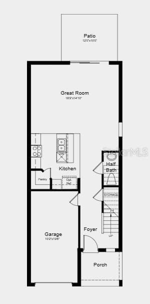 Floor 1 ~ Additional Highlights Include: washer, dryer, GE side by side refrigerator, and extended LVP flooring throughout 1st floor - 10829 ECLIPSE ST, SARASOTA