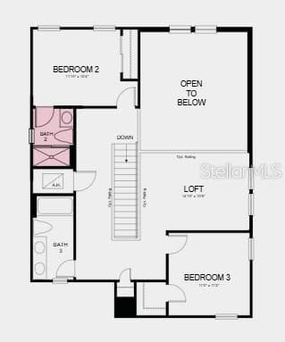 2nd Floor Plan- Additional Highlights Include: tray ceiling pkg, shower in place of tub/shower combo at bath two, 8' interior doors, outdoor kitchen rough-in, interior door at primary bath, pre-plumb for future laundry tub, and laundry pkg. - 13513 COMMONS AVE, PARRISH