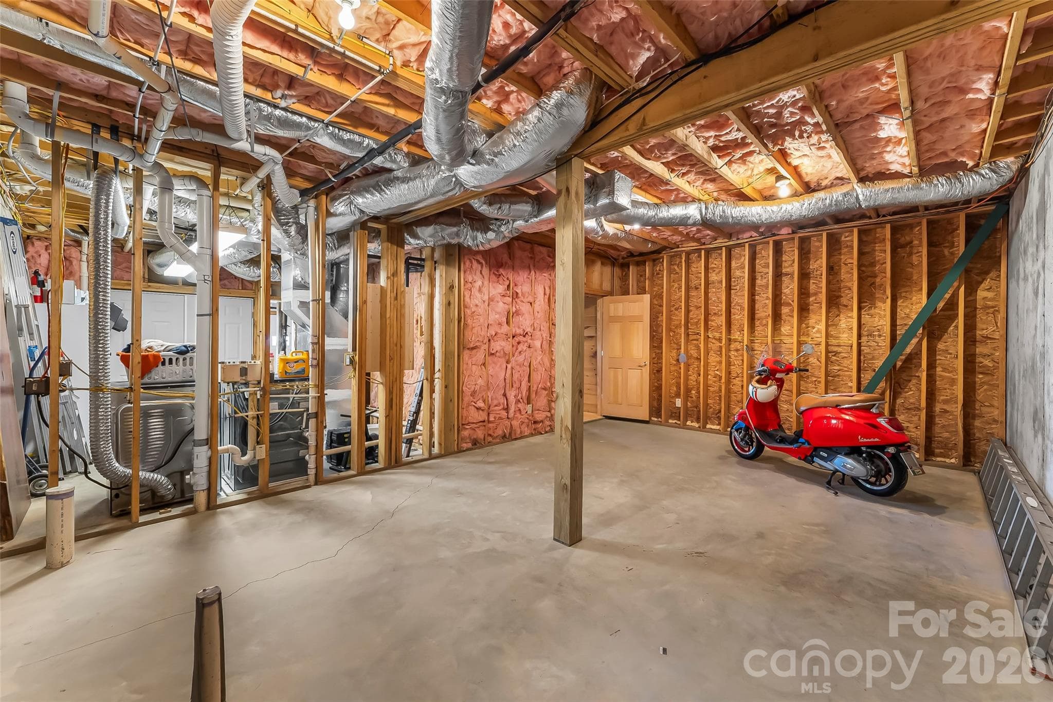 Unfinished basement area - 1829 Grants Mountain Road, Marion
