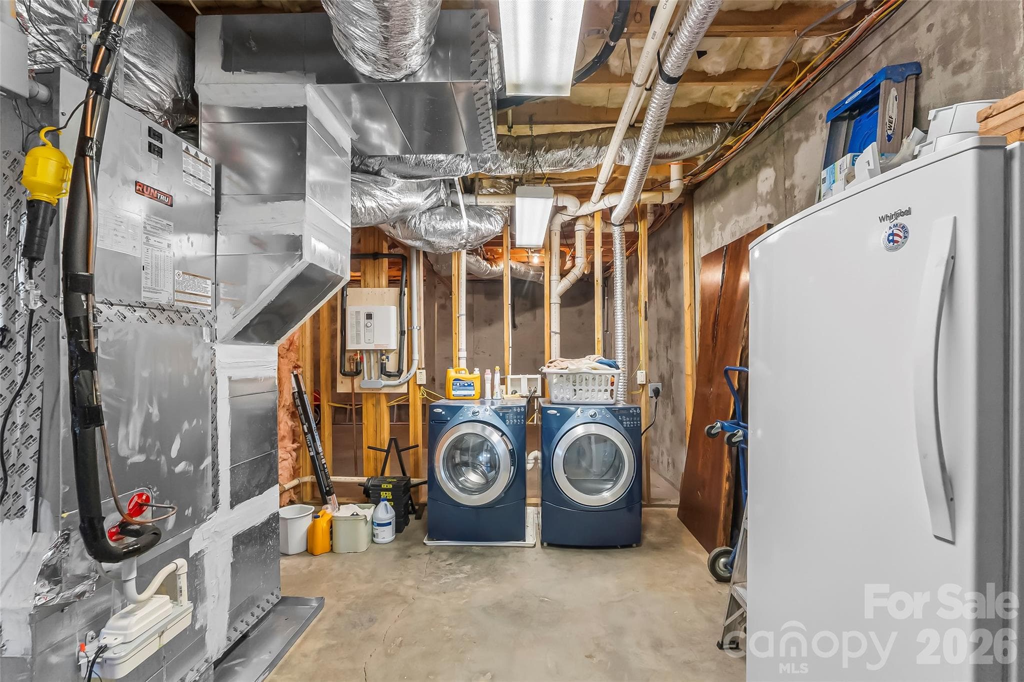 Unfinished basement area/utility room - 1829 Grants Mountain Road, Marion
