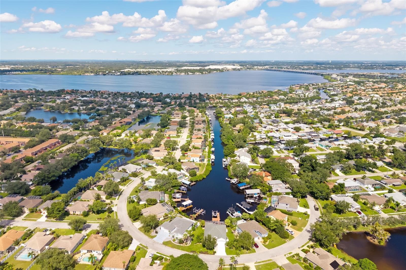 View of the  proximity to Manatee River ~ I75 bridge is on the right, Palmetto across the river - 124 41ST CIR E, BRADENTON
