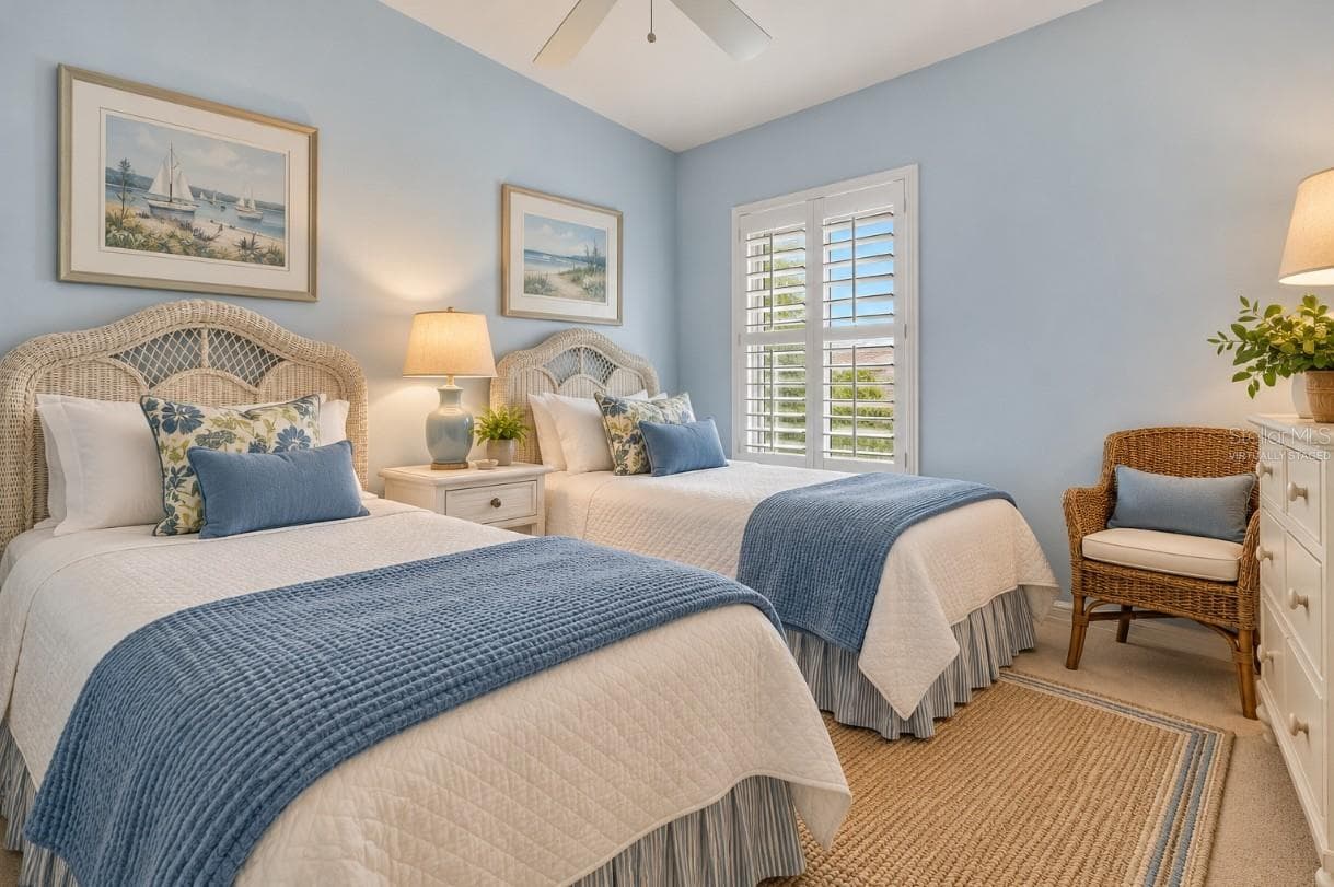 Bedroom 2 -virtually staged - 300 HARTFORD CT, SPRING HILL