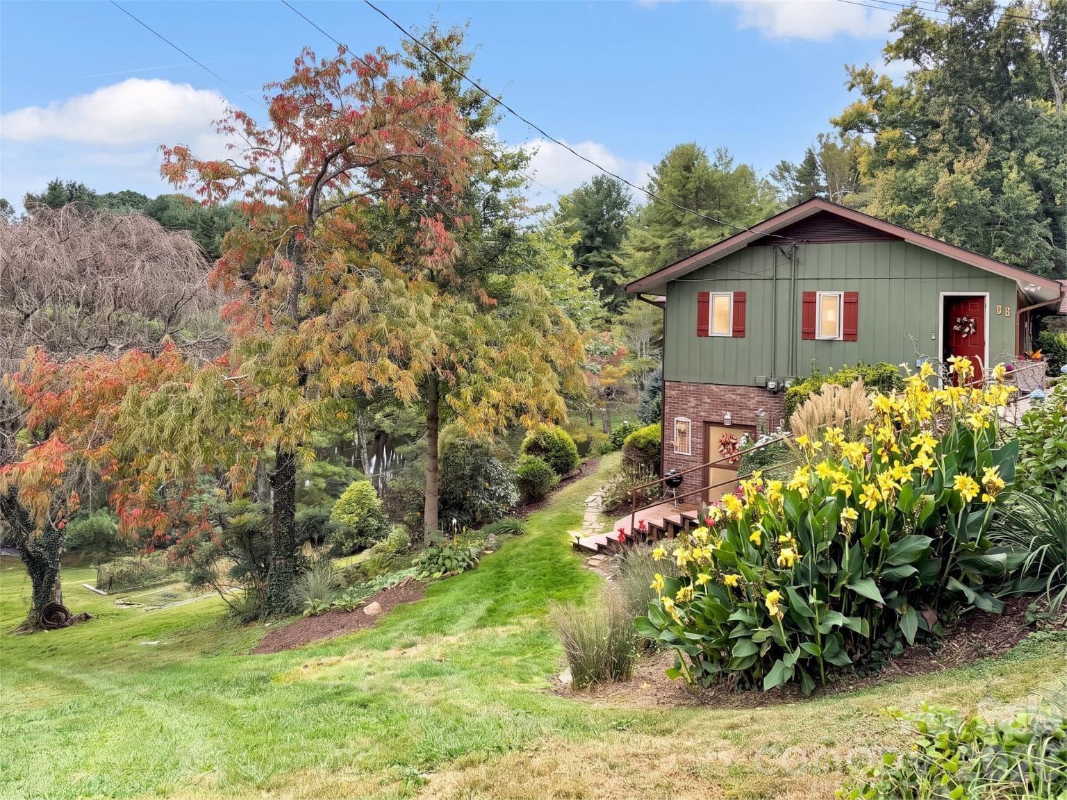 View of garden from the East - 91 Worsham Drive, Waynesville