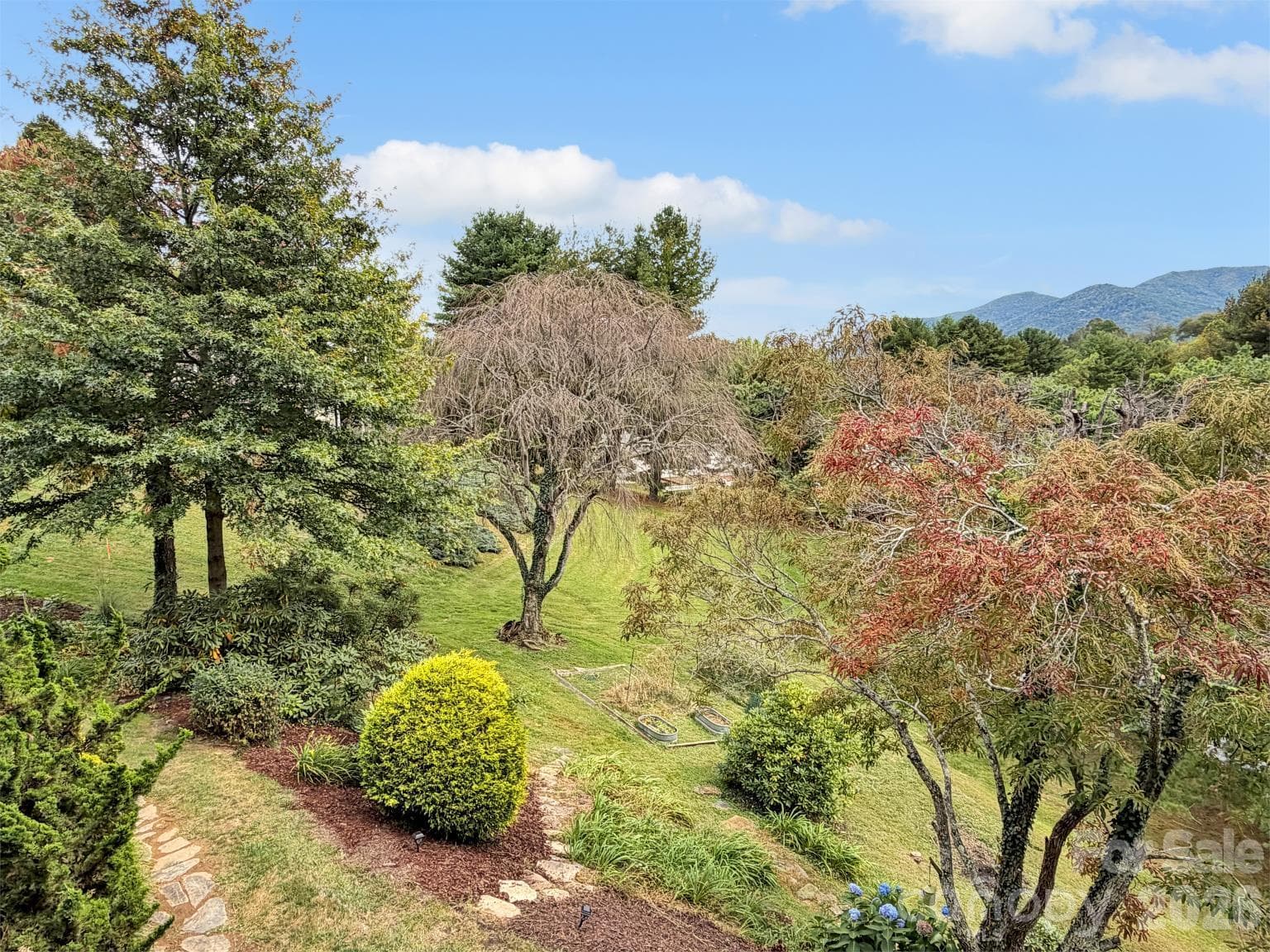 Steps down to the garden - 91 Worsham Drive, Waynesville