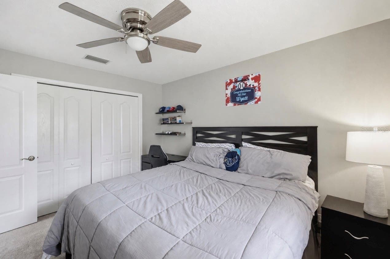 Bedroom 3- custom closet system - 3905 SORREL VINE DR, WESLEY CHAPEL
