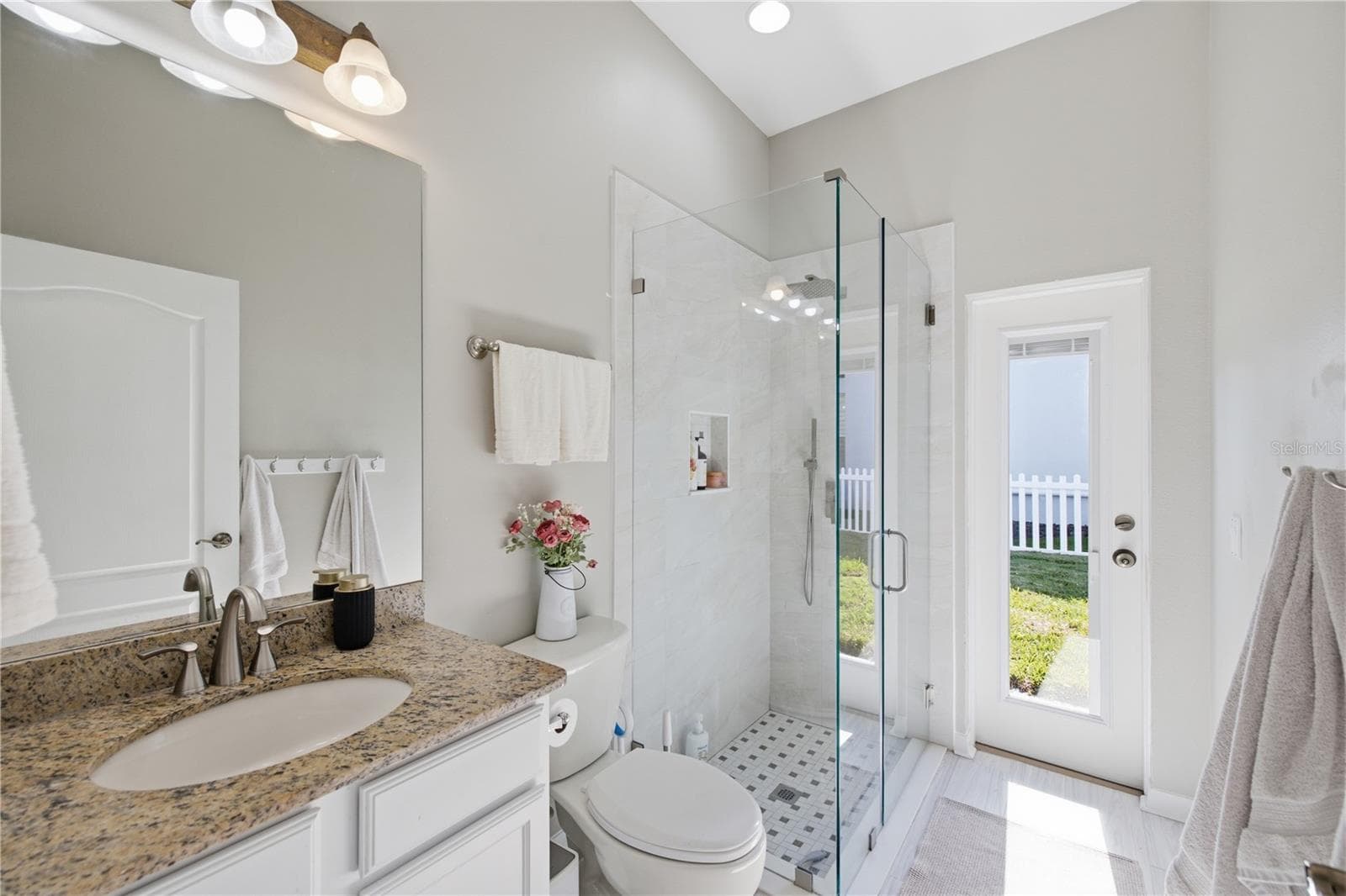 Full Bath #3 at back of the home by bedroom #3 and bonus area. With rear entry for pool and play area to easily clean off. - 3905 SORREL VINE DR, WESLEY CHAPEL
