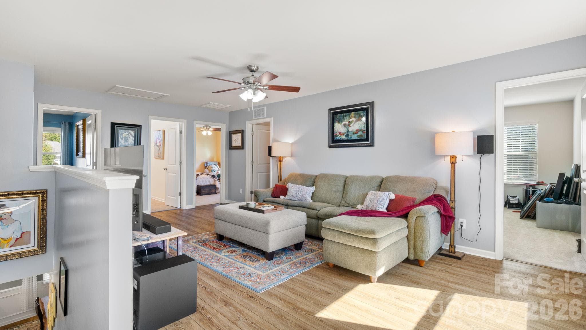 Upstairs loft with updated LVP flooring - 1232 New River Drive, Concord