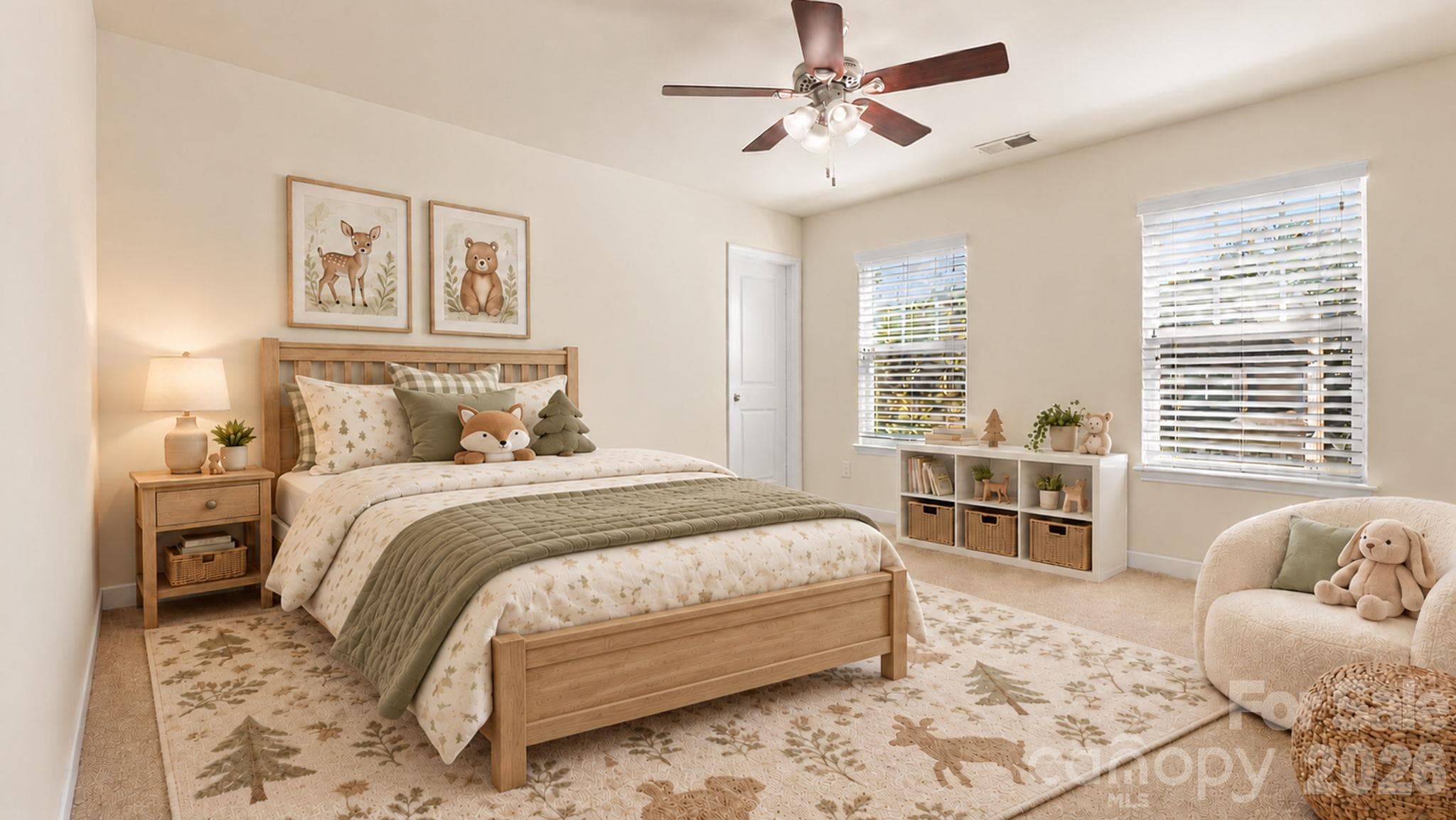 Virtually staged 2nd bedroom - 1232 New River Drive, Concord