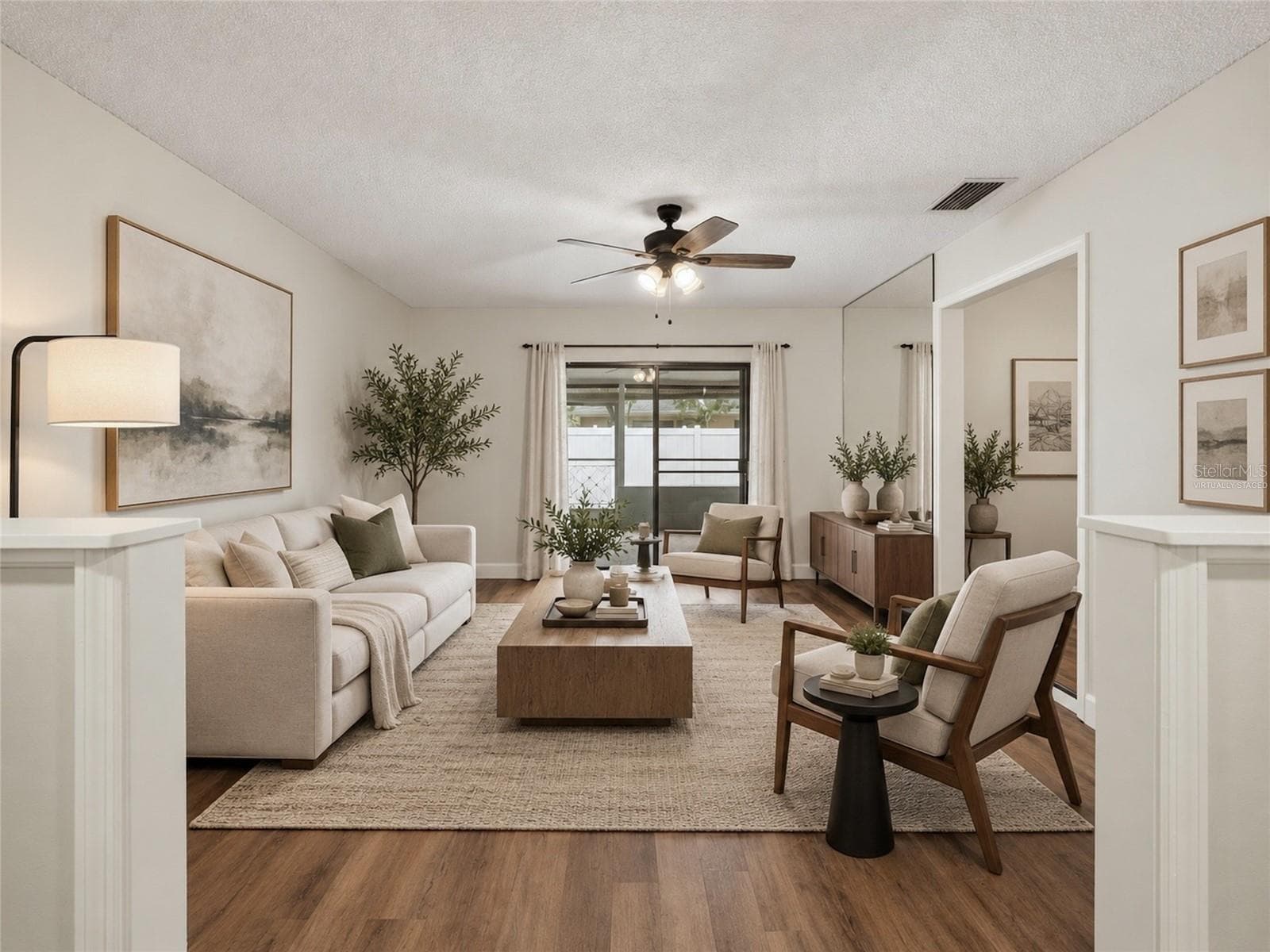 Virtually staged Living room - 2228 OHARA CT #1052, ORLANDO