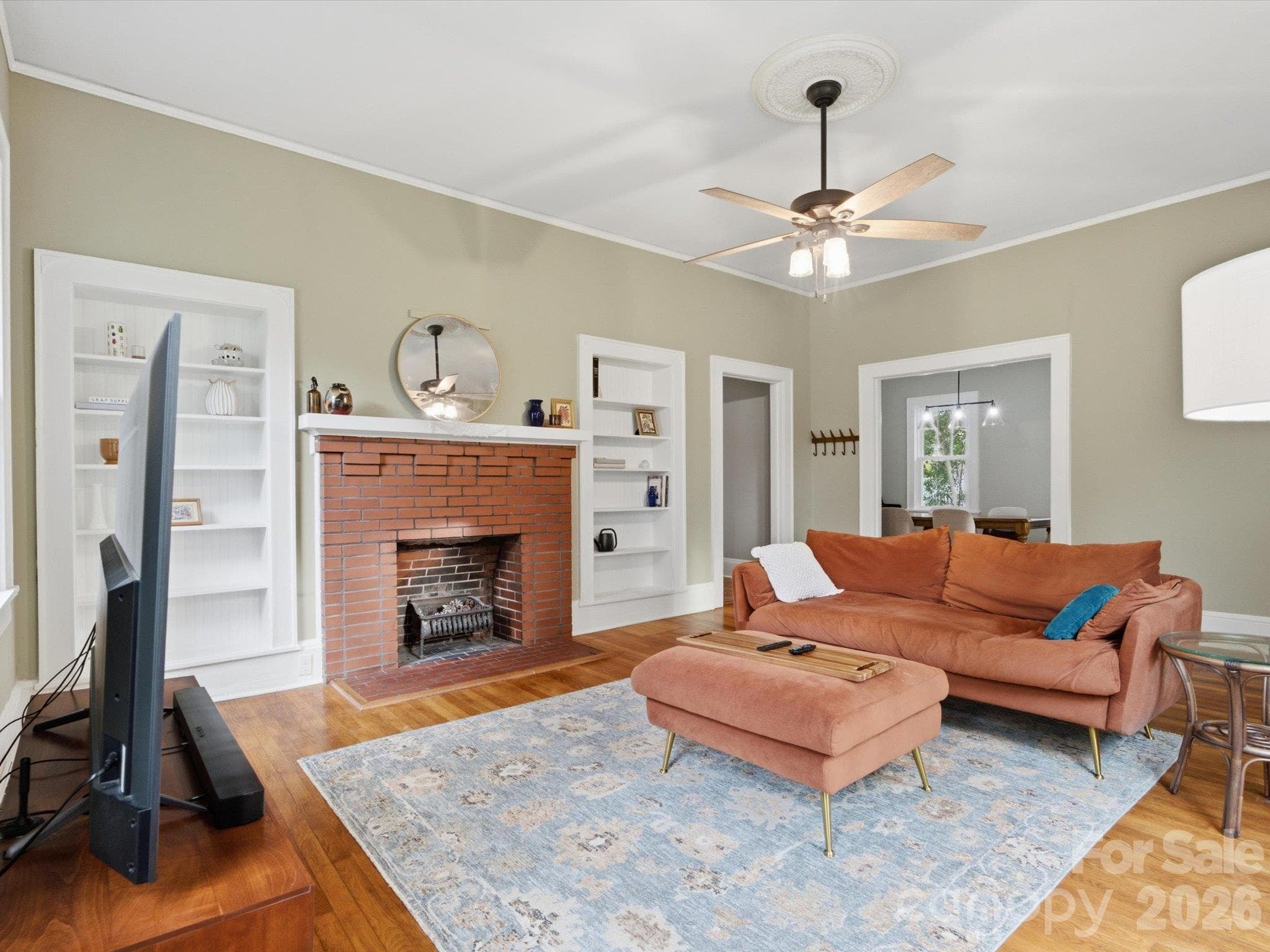 Living Room Looking to Dining Room - 707 York Street, Gastonia