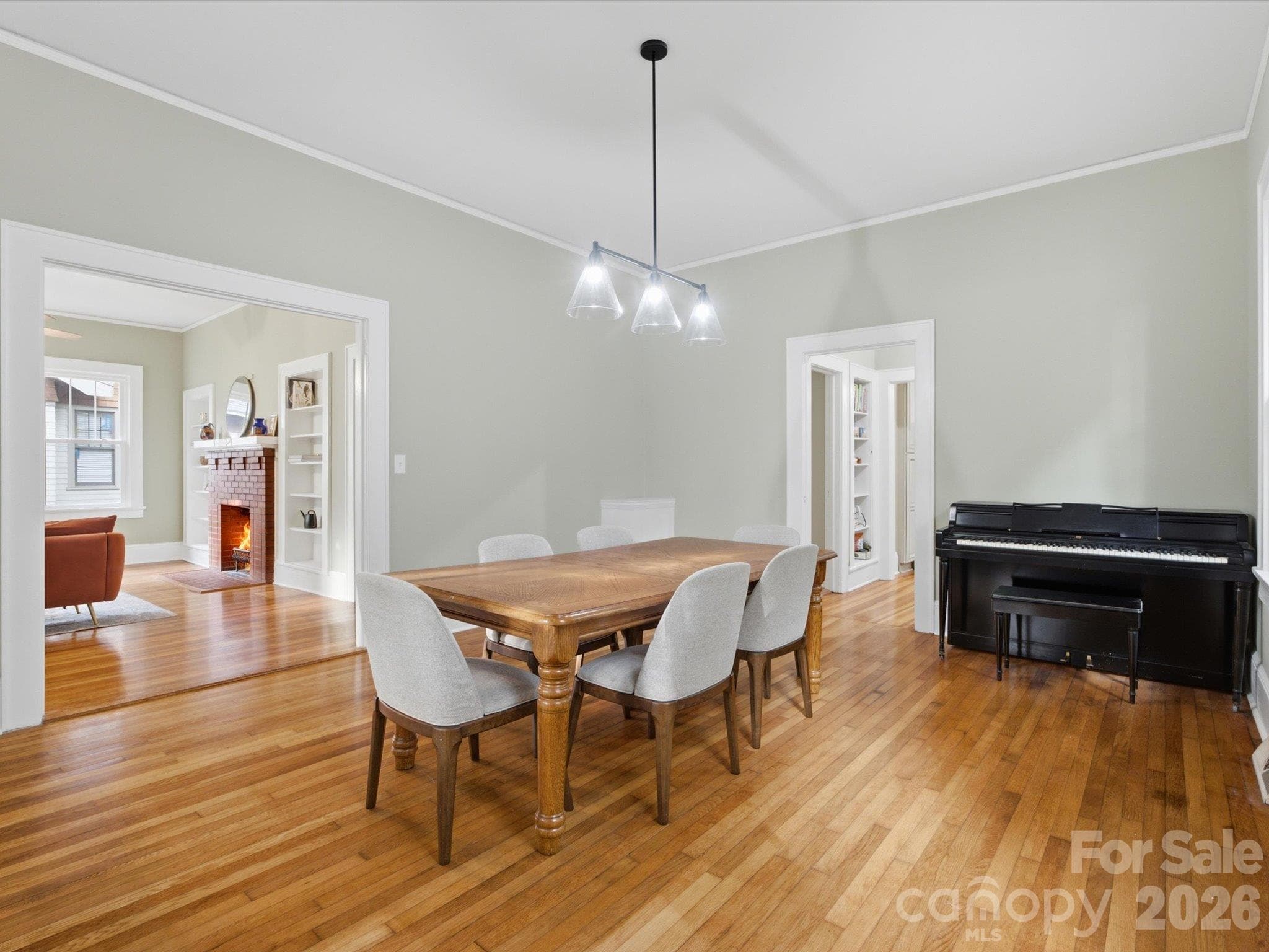 Dining Room, Living Room Seen Through Case Opening - 707 York Street, Gastonia