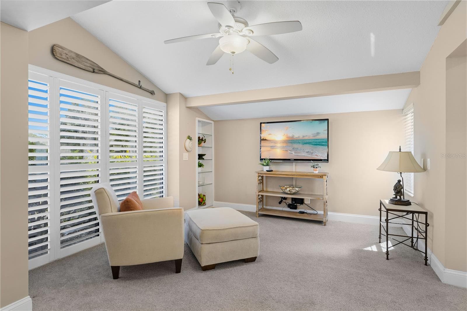 Living Room into Bonus/Family Room - 3111 HEATHERWOOD LN, SARASOTA