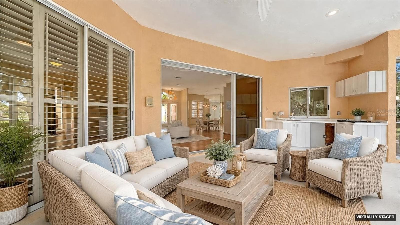 Virtually staged lanai - 9488 HAWKSMOOR LN, SARASOTA