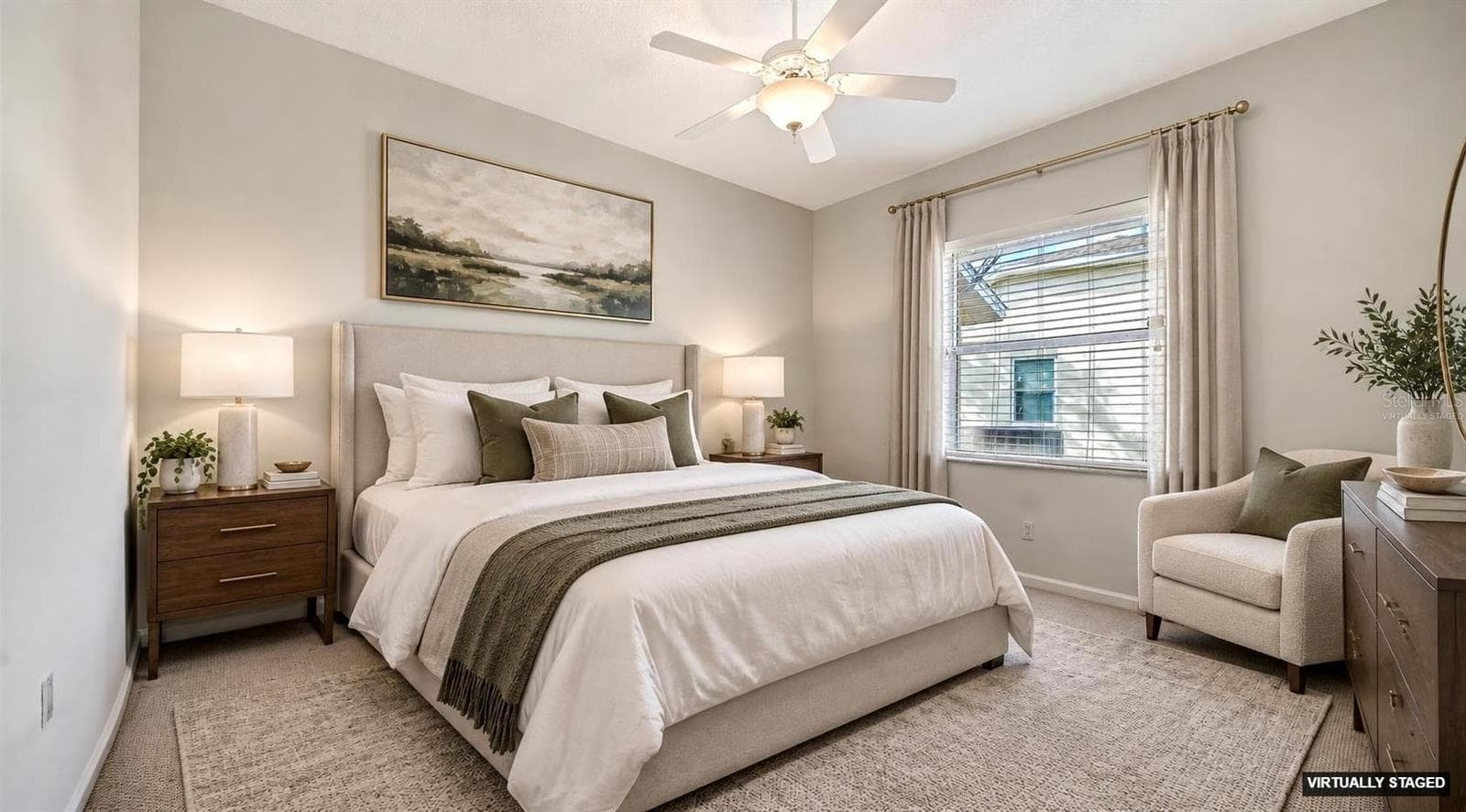 Virtually staged bedroom 3 - 9488 HAWKSMOOR LN, SARASOTA