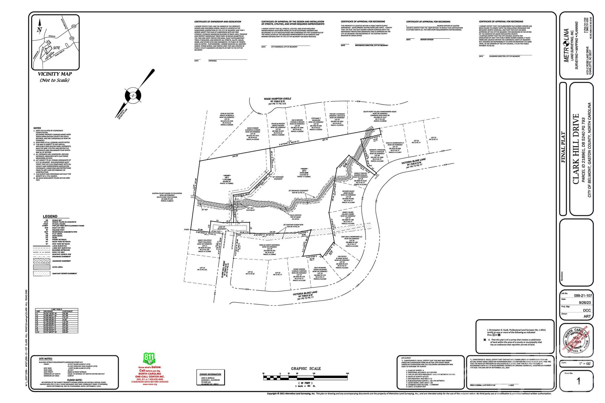 2023 Survey - 1110 Clark Hill Drive, Belmont