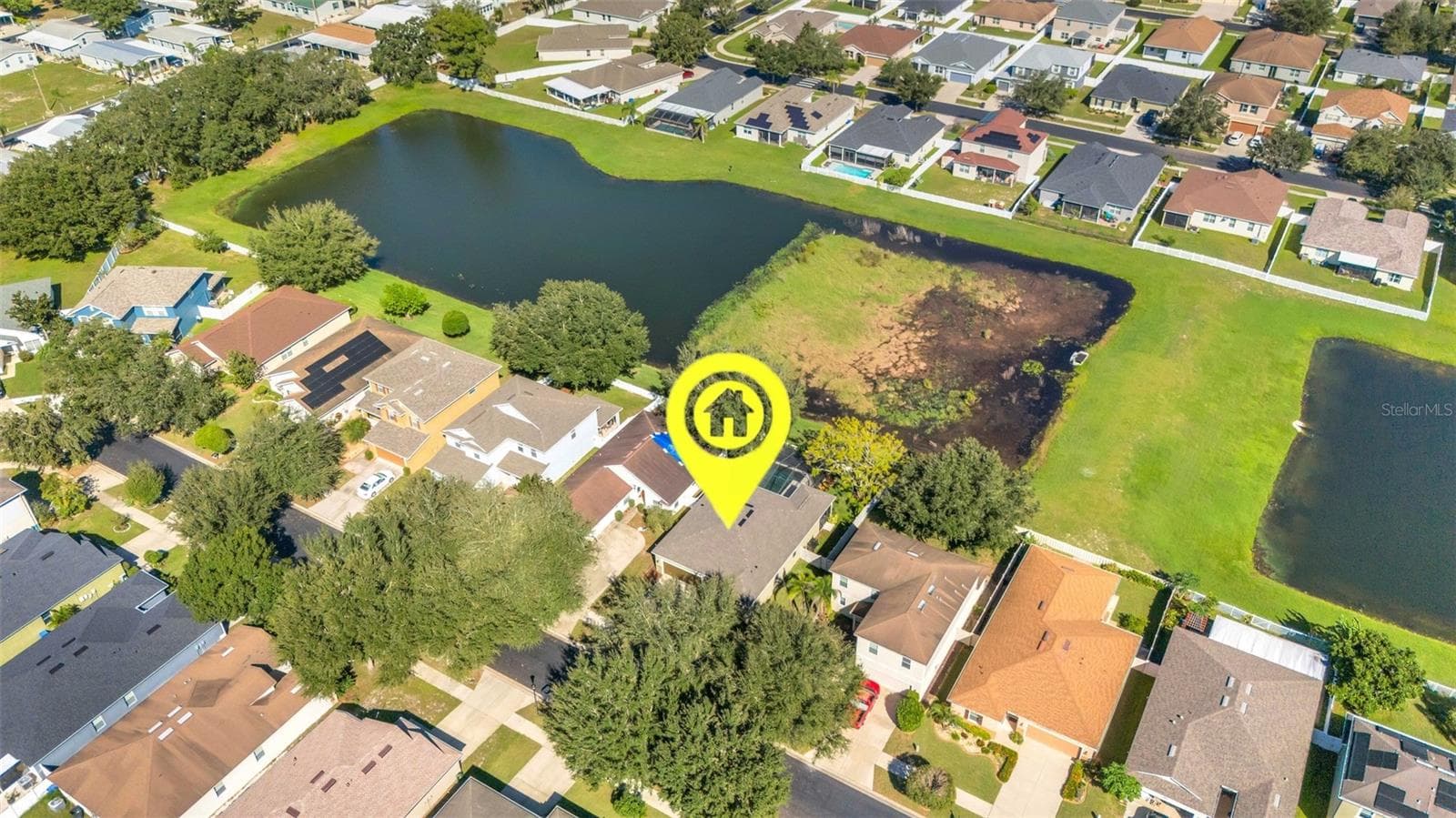 Aerial 4 - Scenic Views of Serene Wetlands - No Rear Neighbors! - 11126 GOLDENROD FERN DR, RIVERVIEW