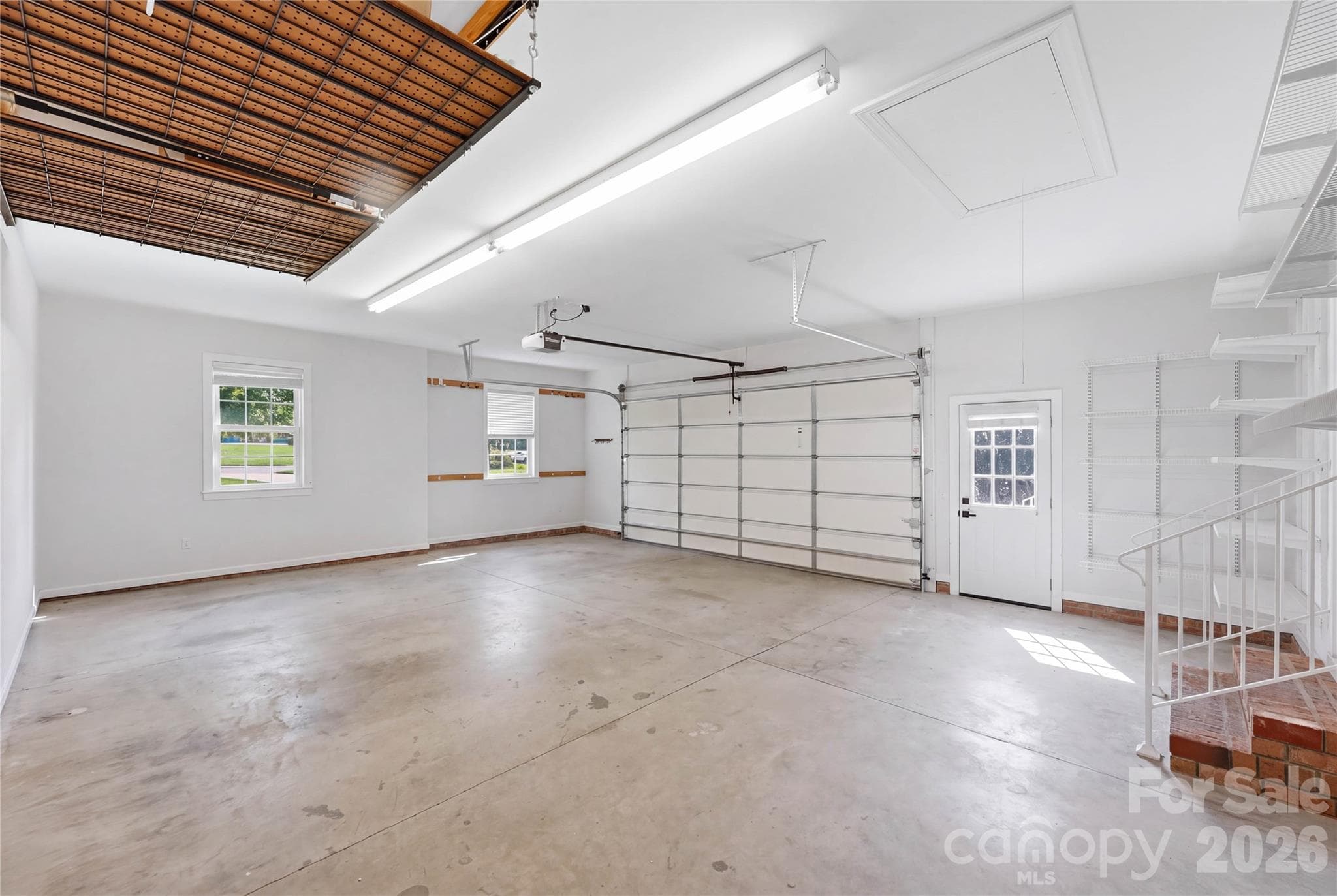 Oversized, insulated, heated and cooled, finished 2 car garage with 30 AMP outlet, drop down storage - 803 Amanda Way, Albemarle