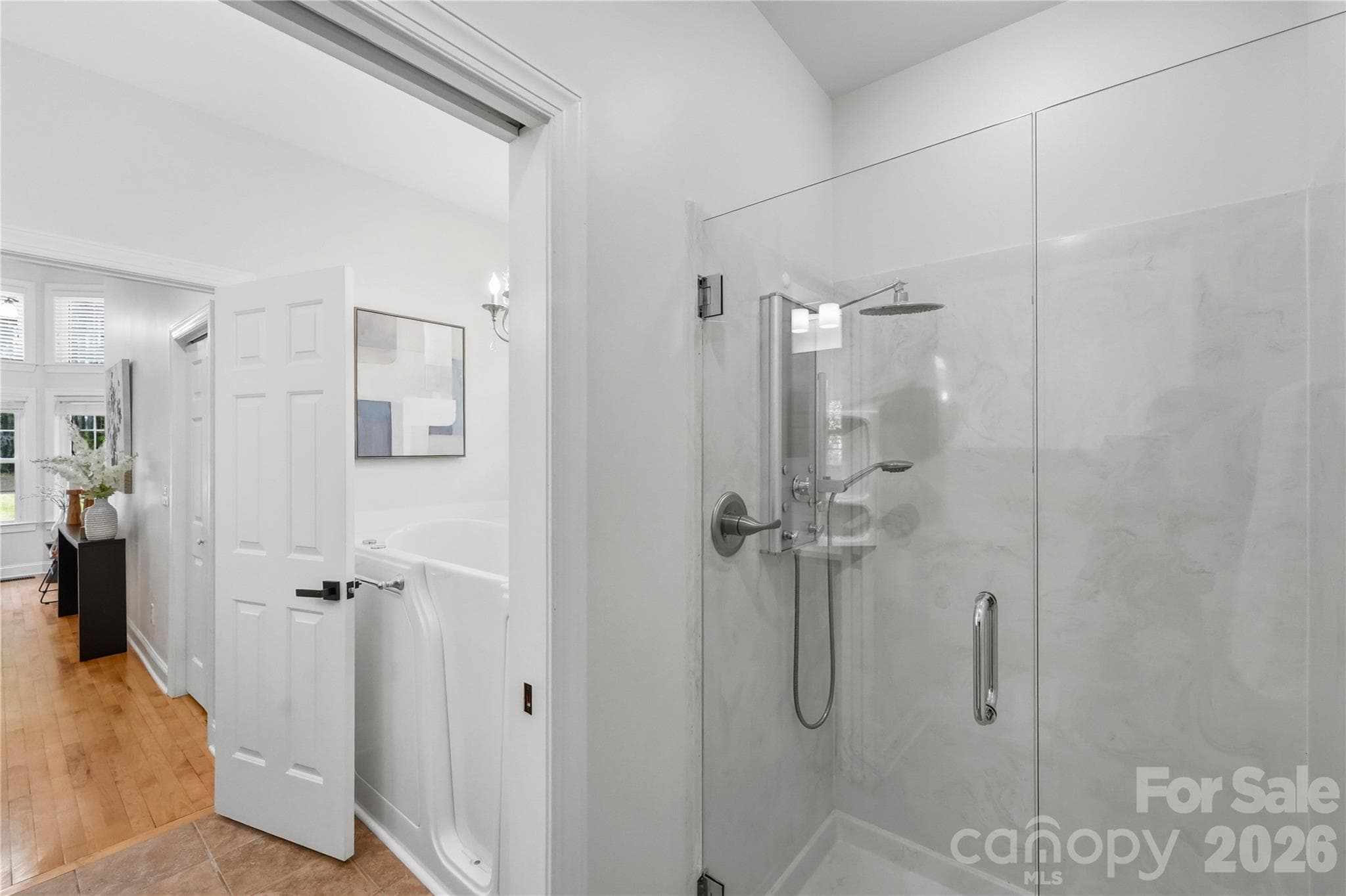 Frameless shower glass - 803 Amanda Way, Albemarle