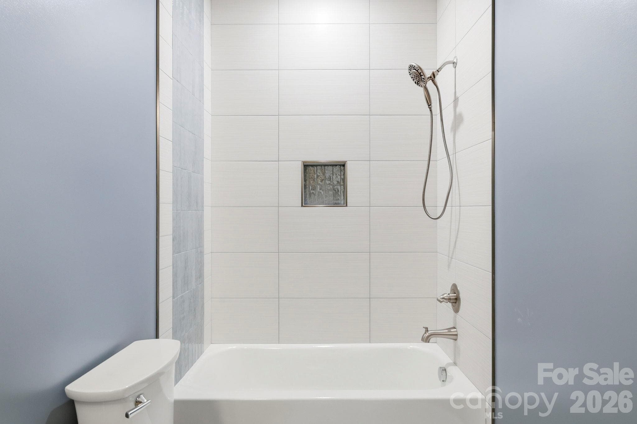 Elegant tile and shower niche - 20 Laurel Loop, Asheville
