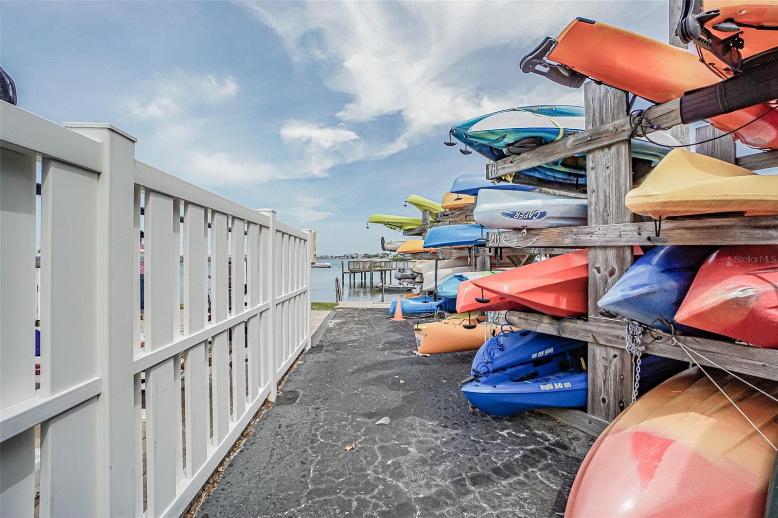Kayak storage with direct access to launch stairs.(upon availability) - 464 PAULA DR N #116, DUNEDIN