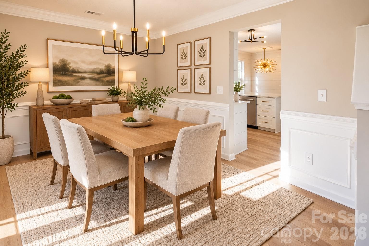 Virtually Staged dining room - 1036 Valley Forge Road, Clover
