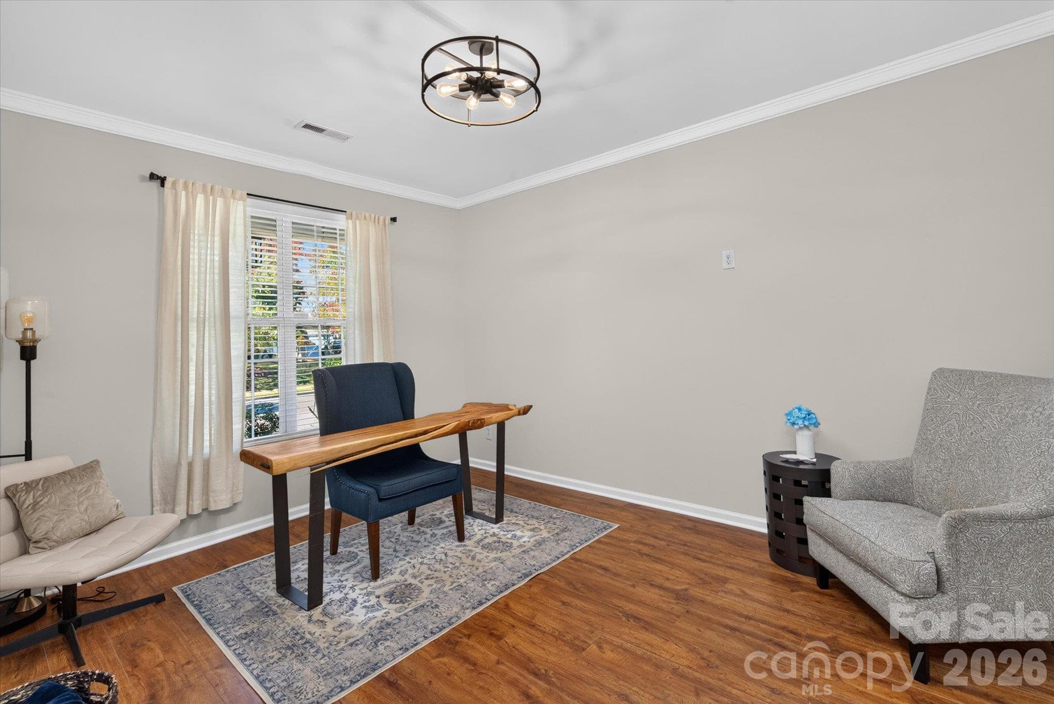 Front office with French doors - 6107 Cactus Valley Road, Charlotte