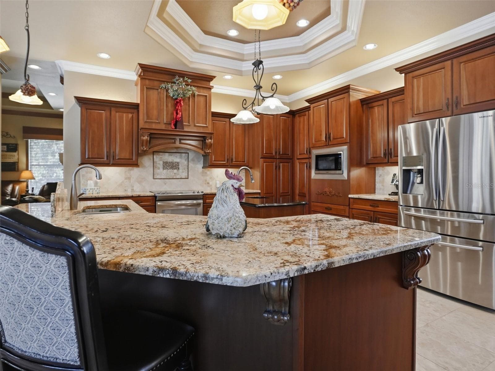 Upgraded wood cabinetry and granite countertops elevate the space! - 9313 HERNANDO RIDGE RD, WEEKI WACHEE