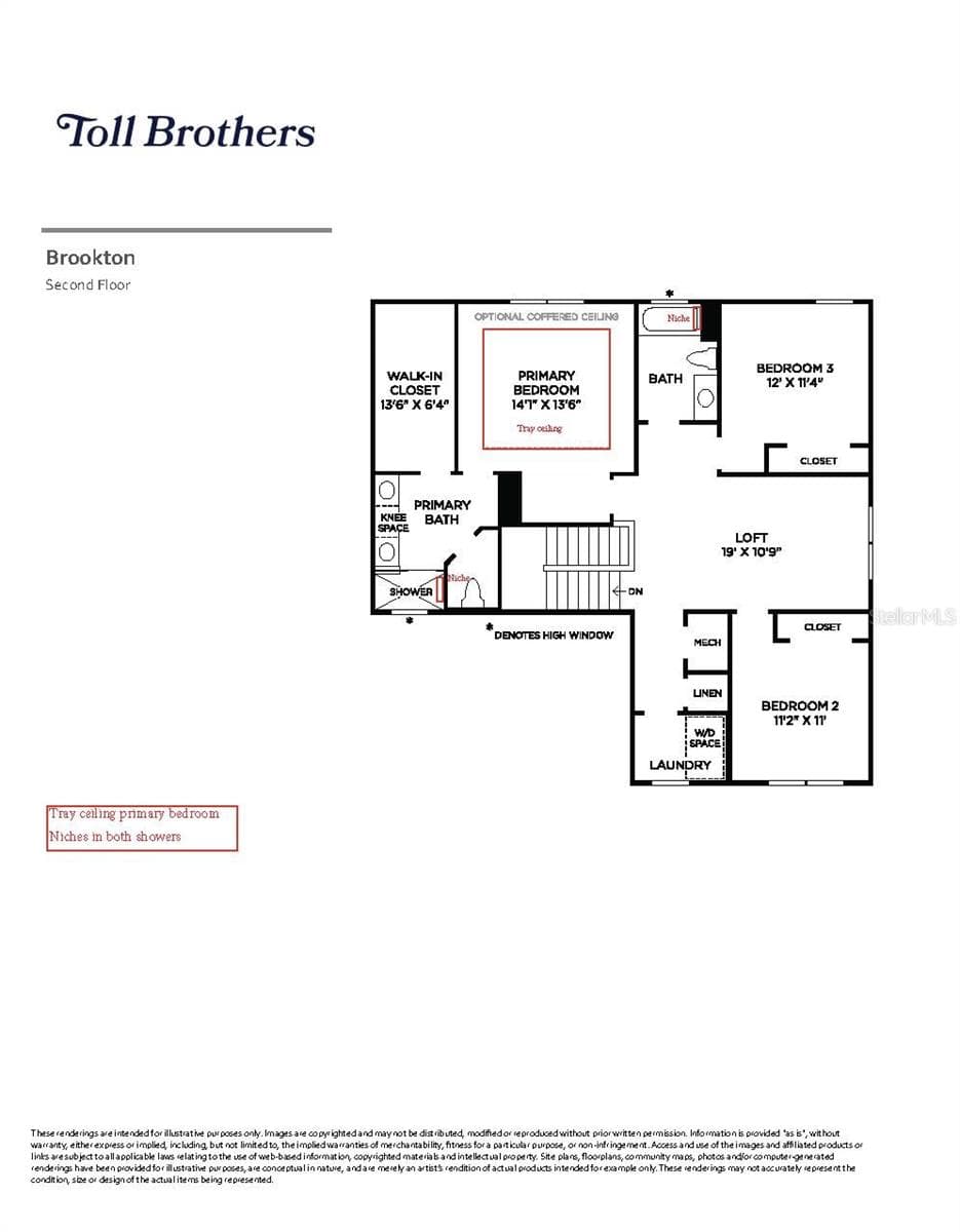 Second floor layout with upgrades - 2753 ARBOR DUNE AVE, APOPKA