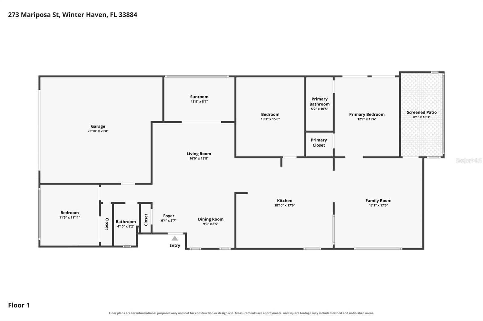 Floor Plan - 273 MARIPOSA ST, WINTER HAVEN