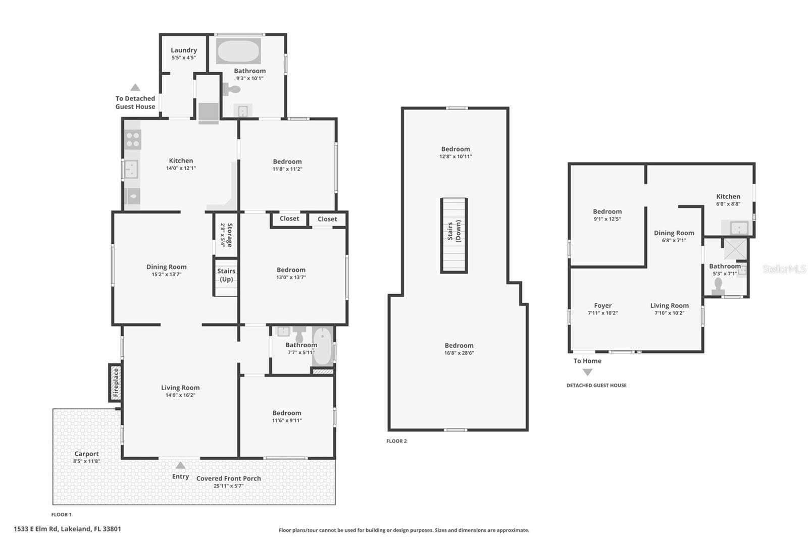 Combined Floorplan - 1533 E ELM RD, LAKELAND