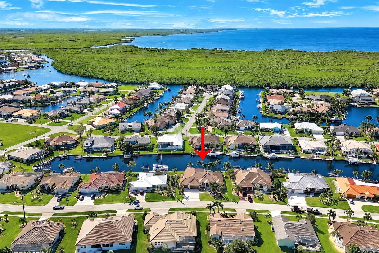 Aerial Front View - 1535 SUZI ST, PUNTA GORDA