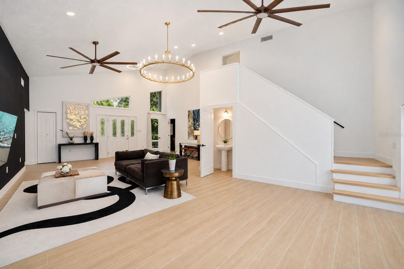 virtually renovated half-bath (Guest Bath) with Bigger Fans in Ceiling Image - 403 LONGBOW TRL, OSPREY