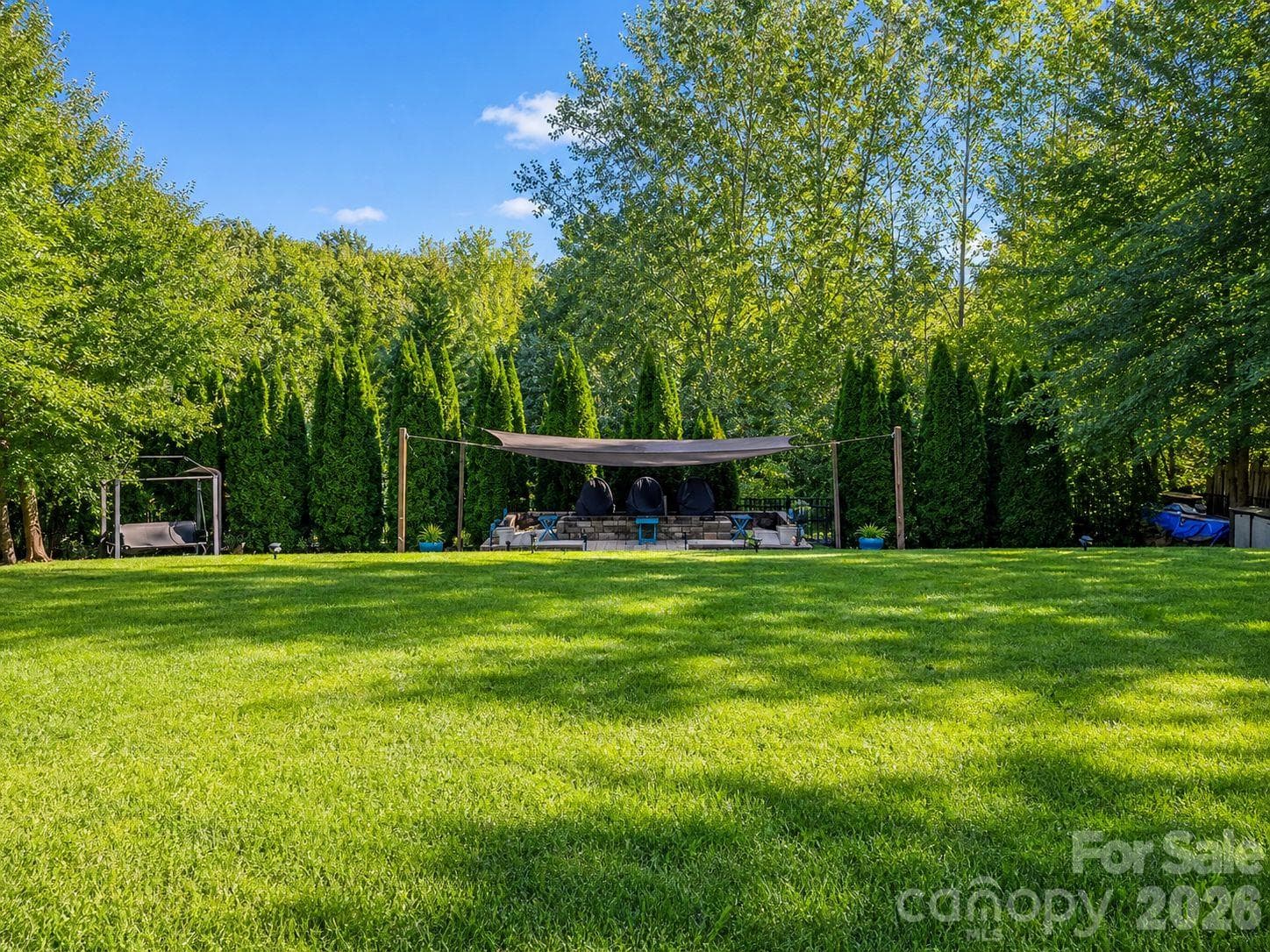 Backyard Shot facing the yard - 3125 Kennys Street, Pineville