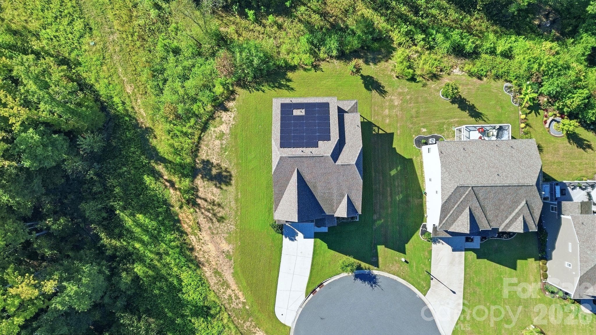 Full arial of home - woods on both side and back of home - 4603 Monument Valley Drive, Indian Land