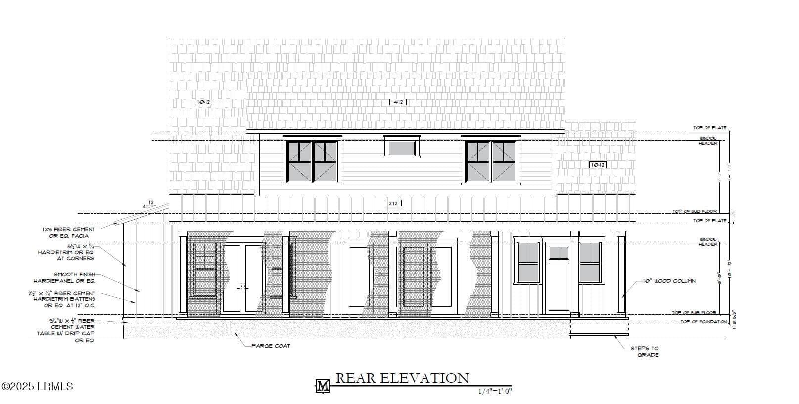 Rear Elevation - 63 Woodland Ridge Circle, Beaufort, SC 29907